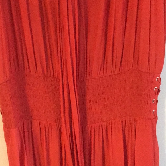 Red Ramy Brook dress with long ties at the dress size small - Picture 3 of 5